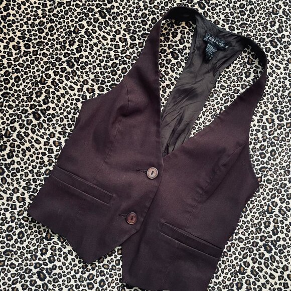 vintage brown crop vest - Picture 2 of 7